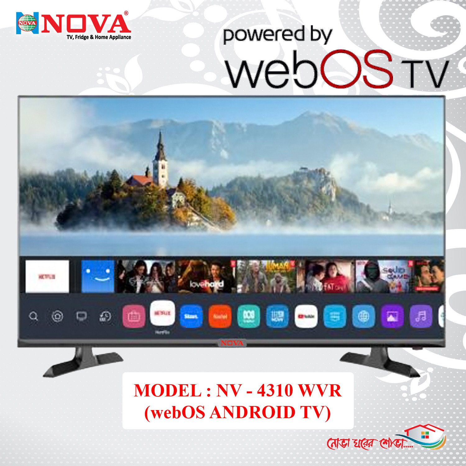 NOVA webOS Android TV 43" Full 4k