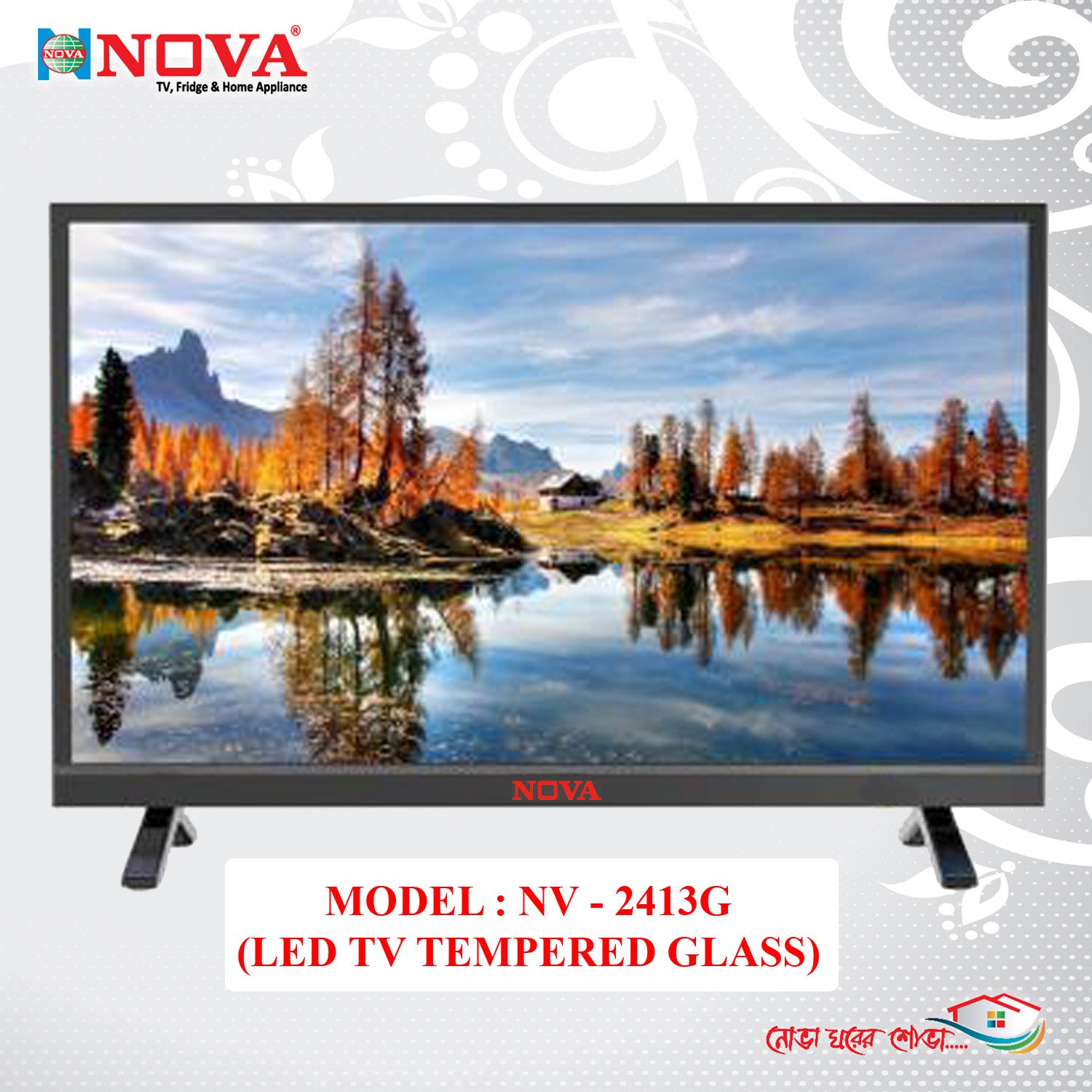 NOVA LED TV 24" (Tempered Glass)